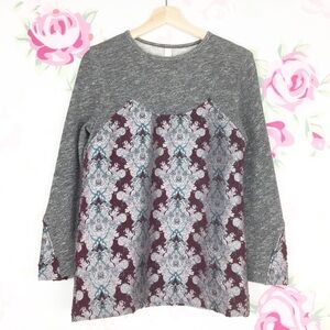 ASOS Gray Jersey Knit Jacquard Sweater Shirt 4